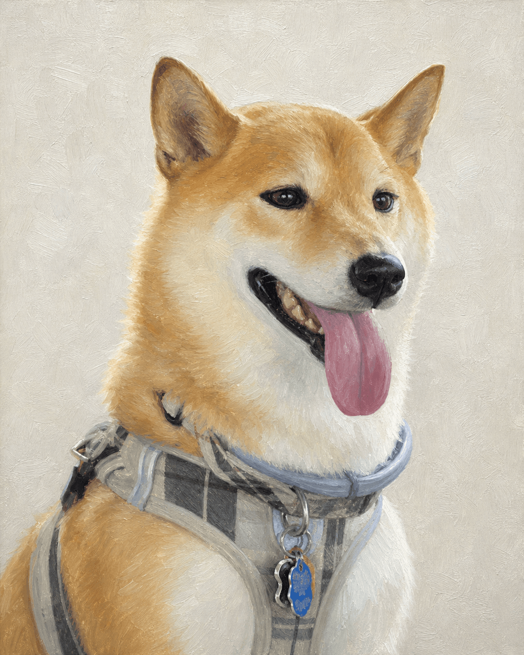Finished pet-focused Classic Oil portrait